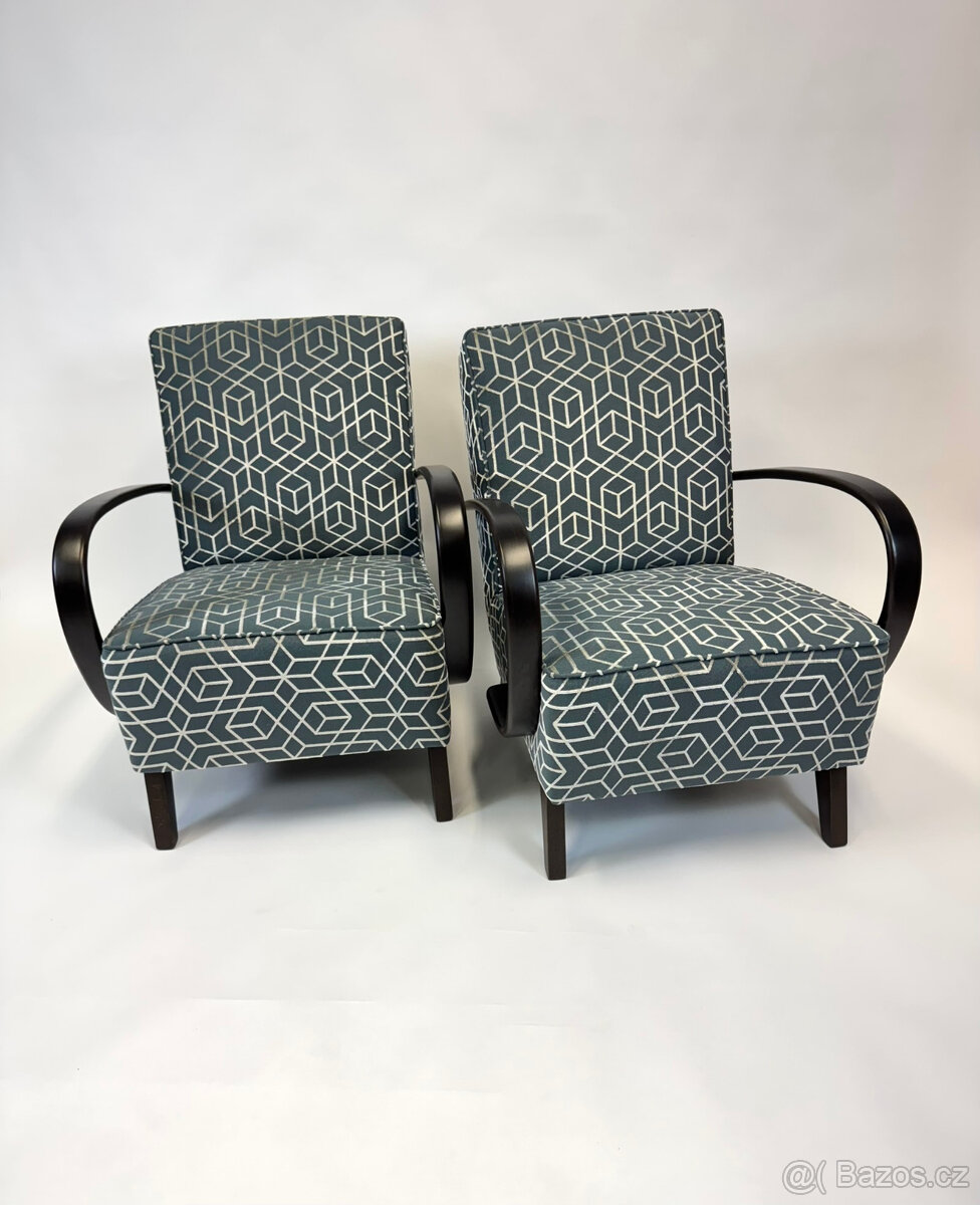 Oblíbená křesla Halabala po kompletní renovaci 2ks - 7