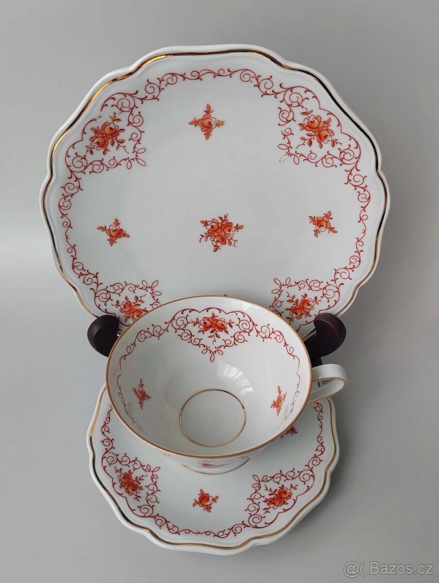 Elegantní porcelánová čajová sada od Lichte VEB (1949-65) - 7