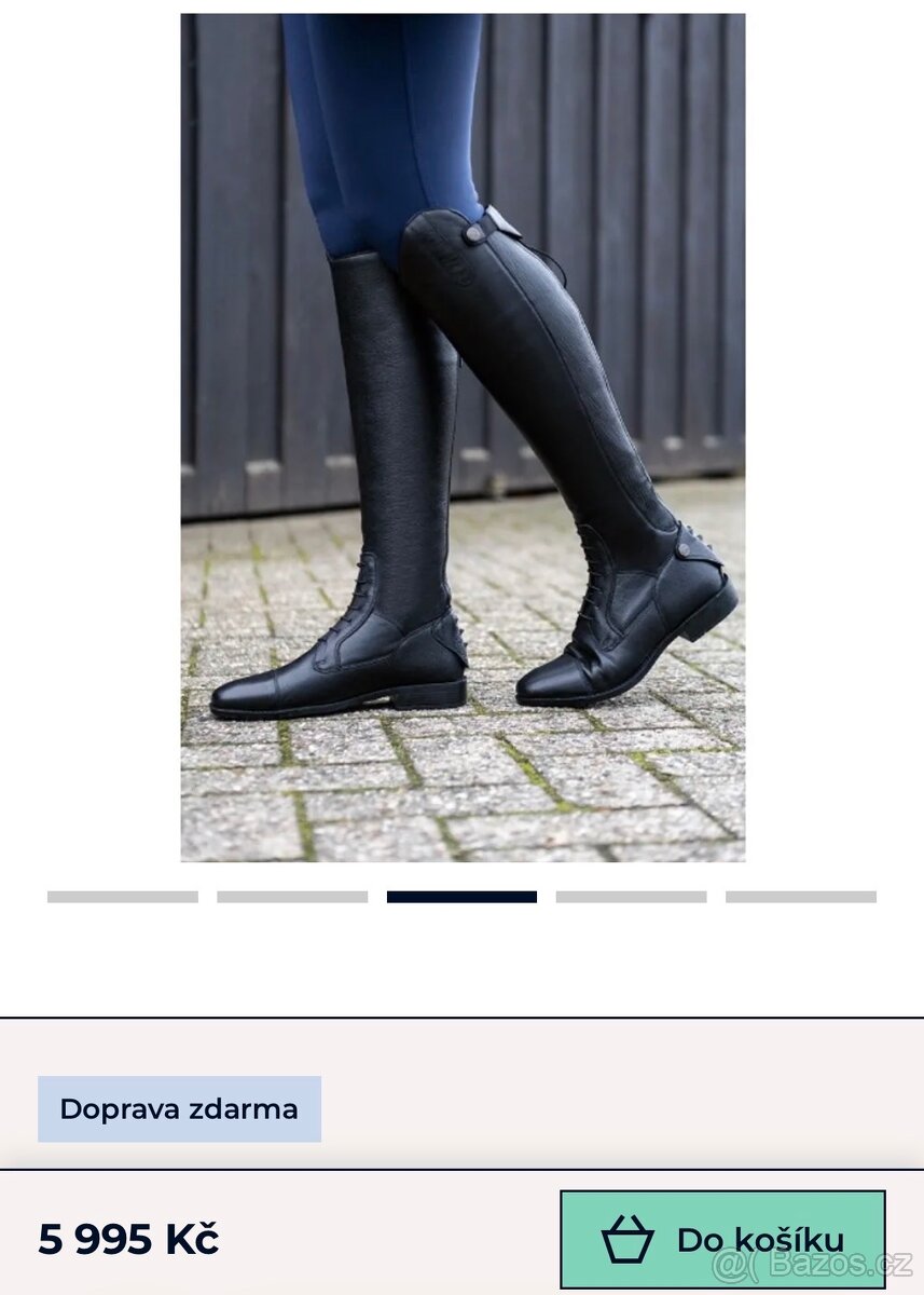 Kožené jezdecké boty HKM - 7