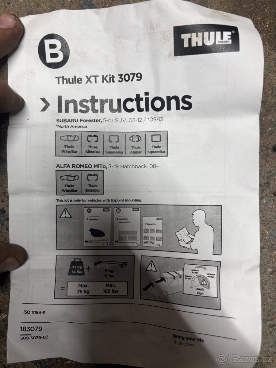 Prodám příčníky THULE na subaru forester 2011+ - 7