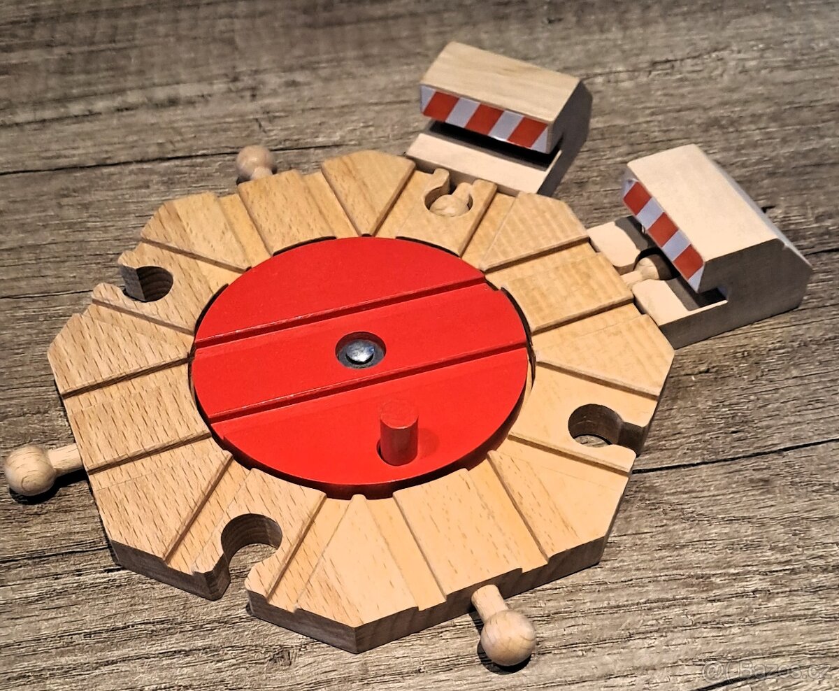 Velká sada dřevěných vláčkodráh a kolejí Maxim a Playtive - 7