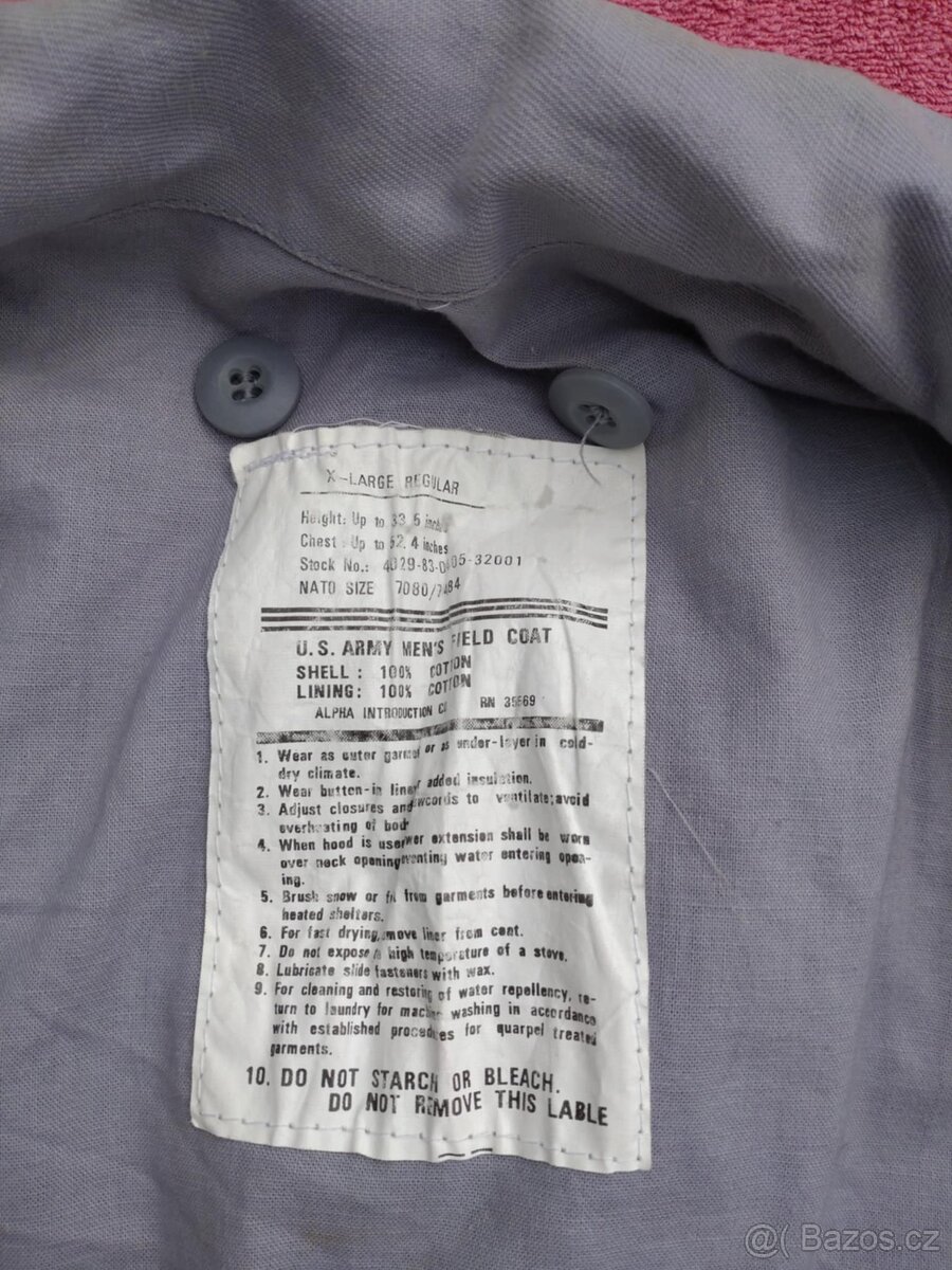 BUNDA PARKA M65 ALPHA INTRODUCTION CO XL/R - 7