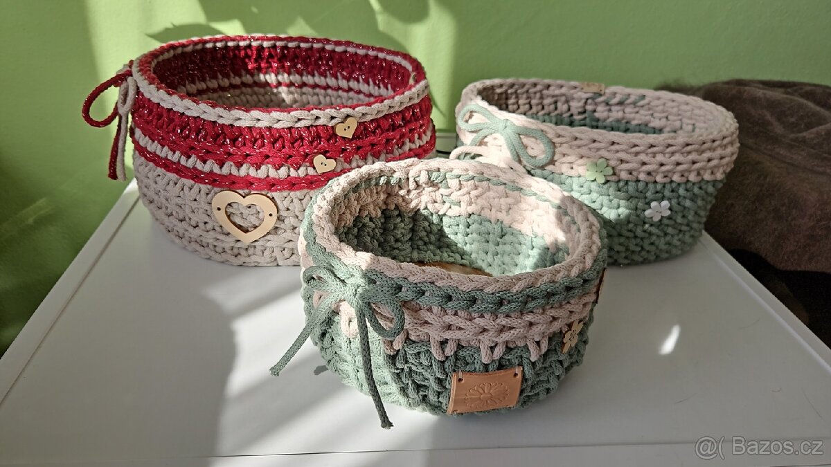 Háčkovaný košík - 7