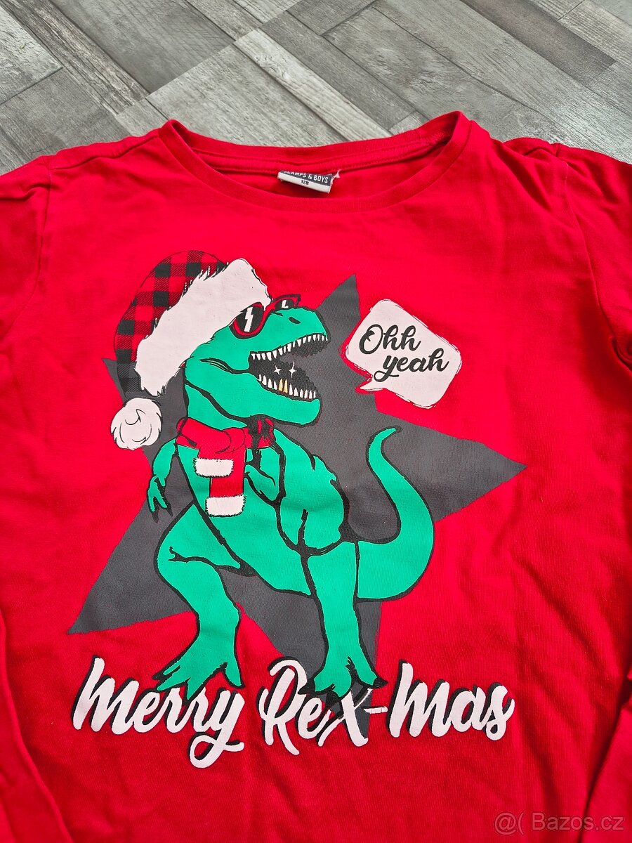 Vánoční tričko a mikina C&A, velikost 128 - 7