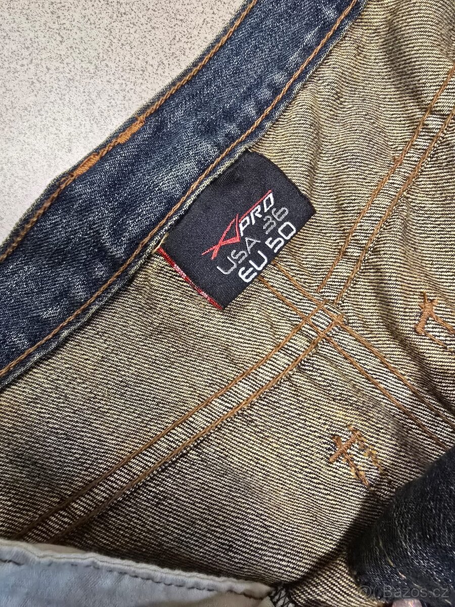 Pánské rifle /džíny na motorku s kolenními chrániči vel. 36 - 7