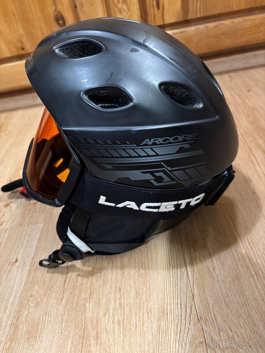 Lyžařská helma S + brýle Laceto - 7