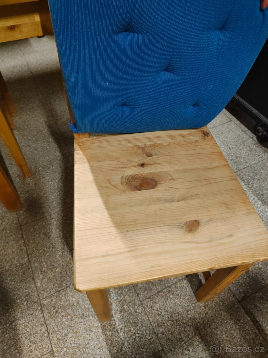 4 jídelní židle masiv borovice - 7