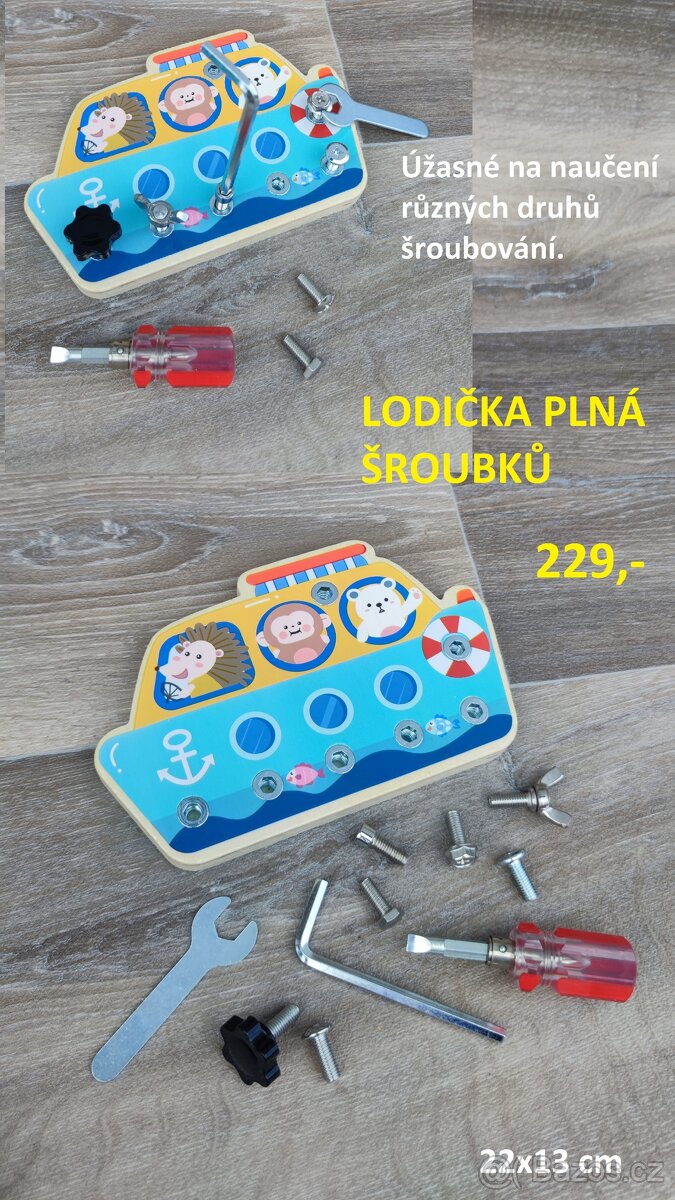 Dřevěné montessori naučné hry a pomůcky - 7