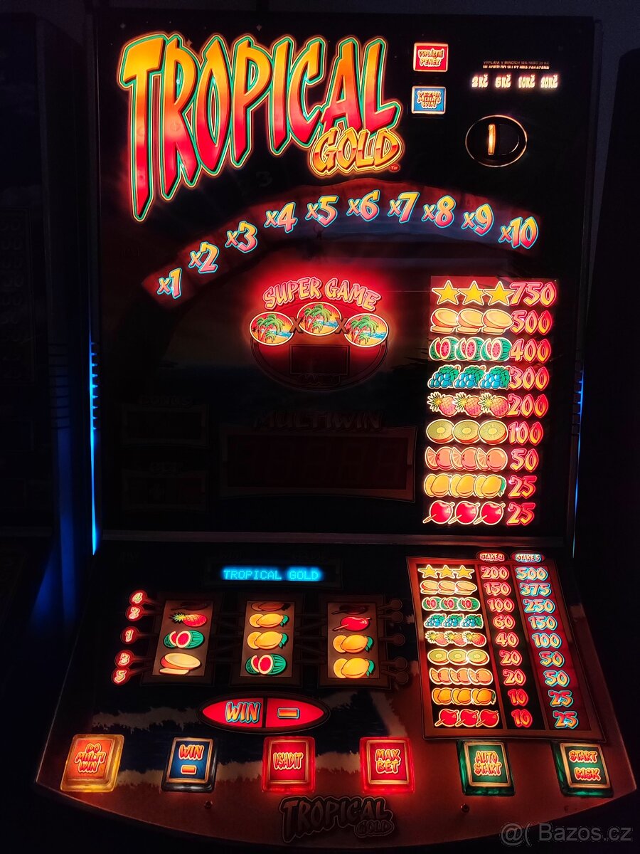 Retro herní (výherní) automat Tropical Gold+klíče TOP - 7