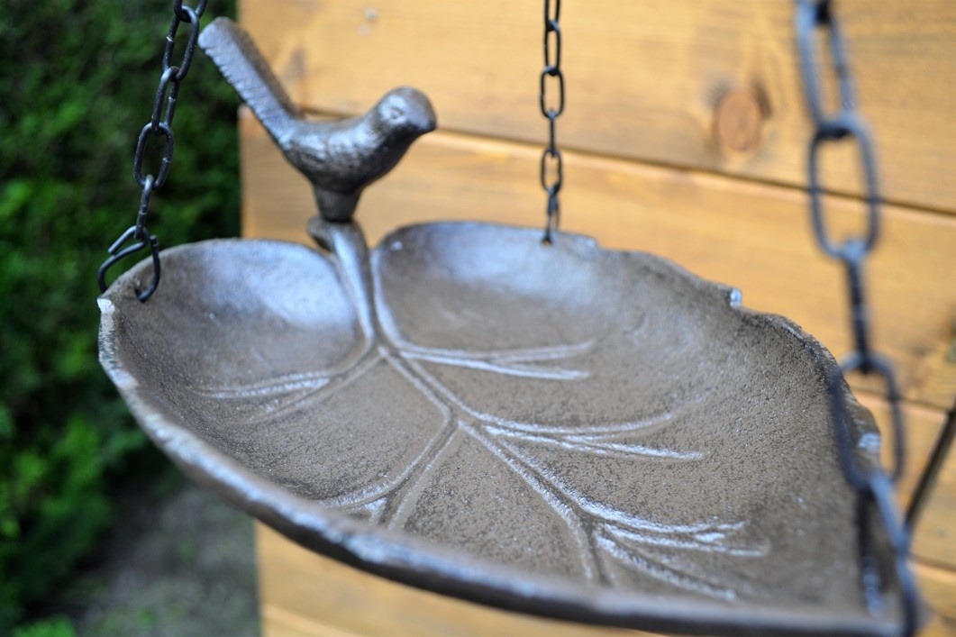 Litinové pítko LIST S PTÁČKEM - 7