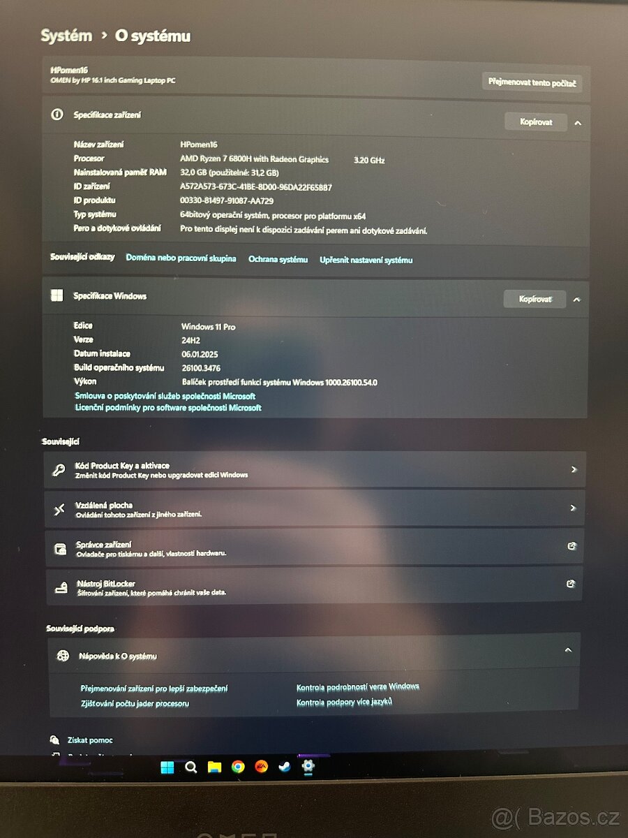 Herní notebook HP OMEN 16-n0052nc Mica Silver - 7