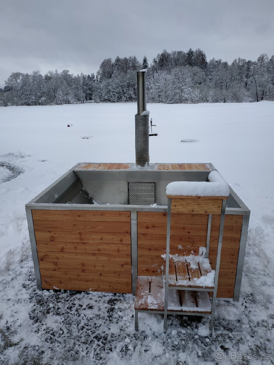 Koupací sud,vana.nerezový bazén - 7