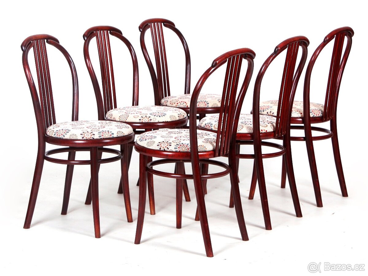 Populární jídelní židle české výroby TON, 4-6 ks. - 7