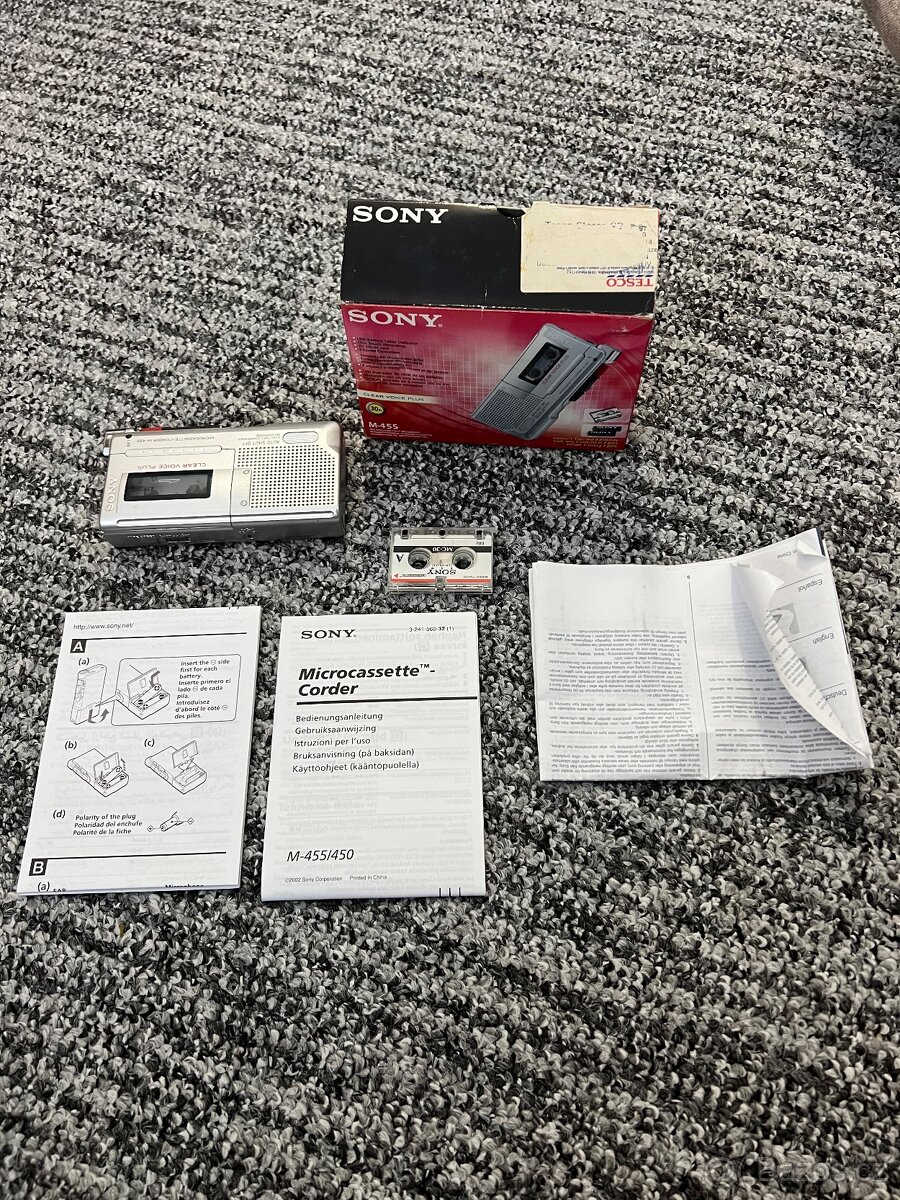 Retro kazetový diktafón M-455, do ruky - 7