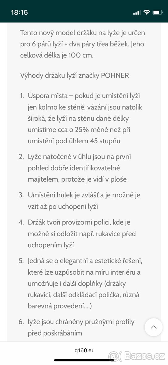 Držák pohner na 6 páru lyži nový - 7