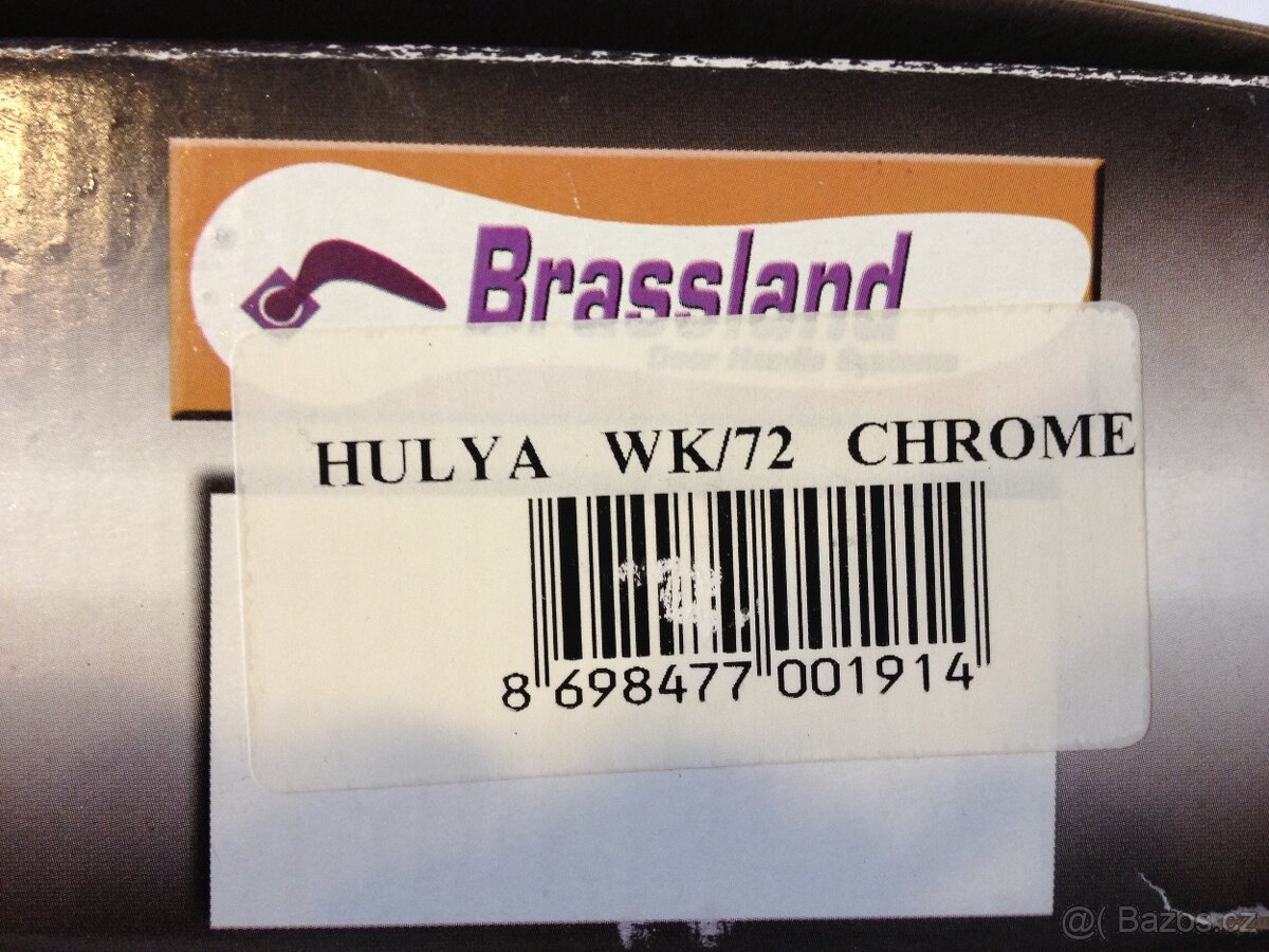 Dveřní klika / kování, stříbrná lesk, rozteč 72mm /6ks - 7