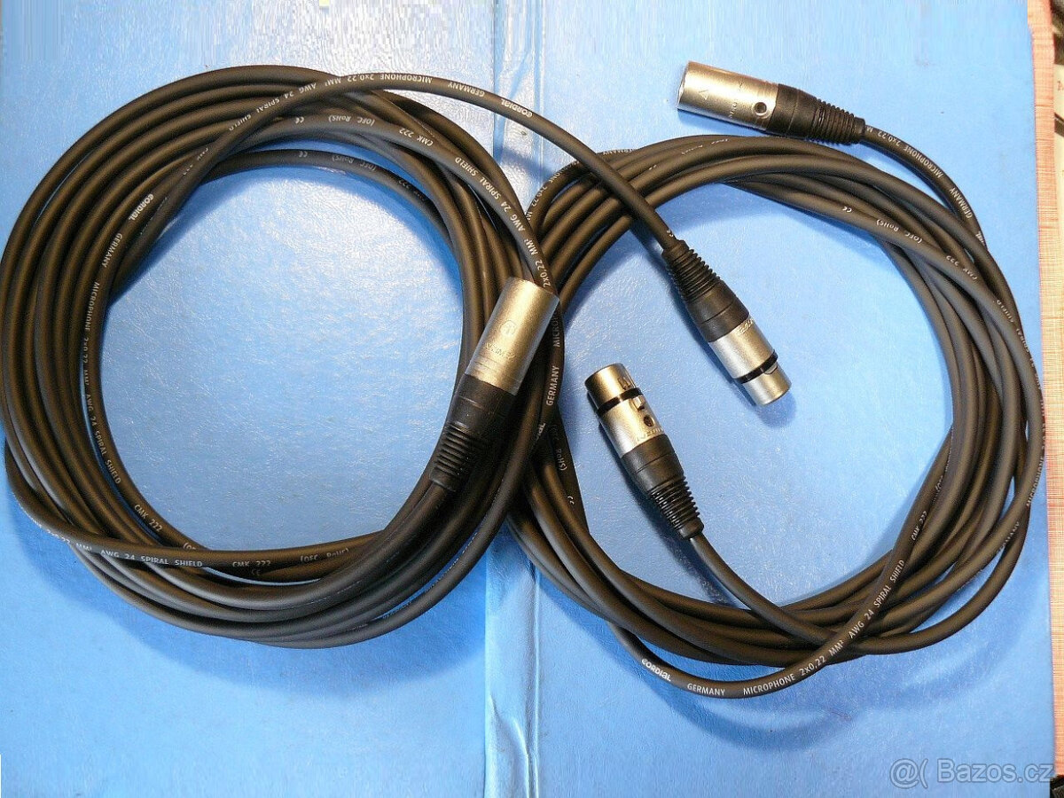 Propojovací kabely, přechodky Jack, RCA, XLR, DIN.. KVALITA - 7