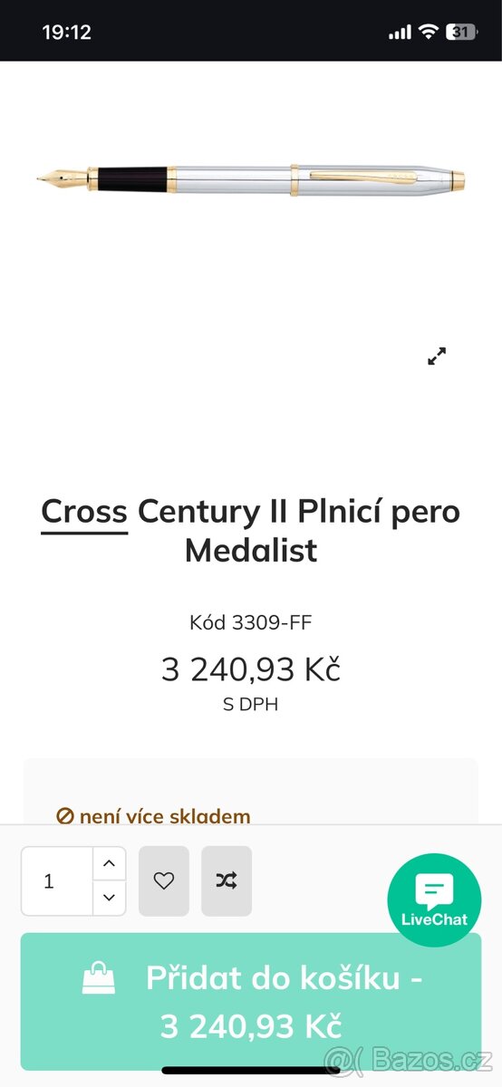 Značkové plnicí pero Cross - 7