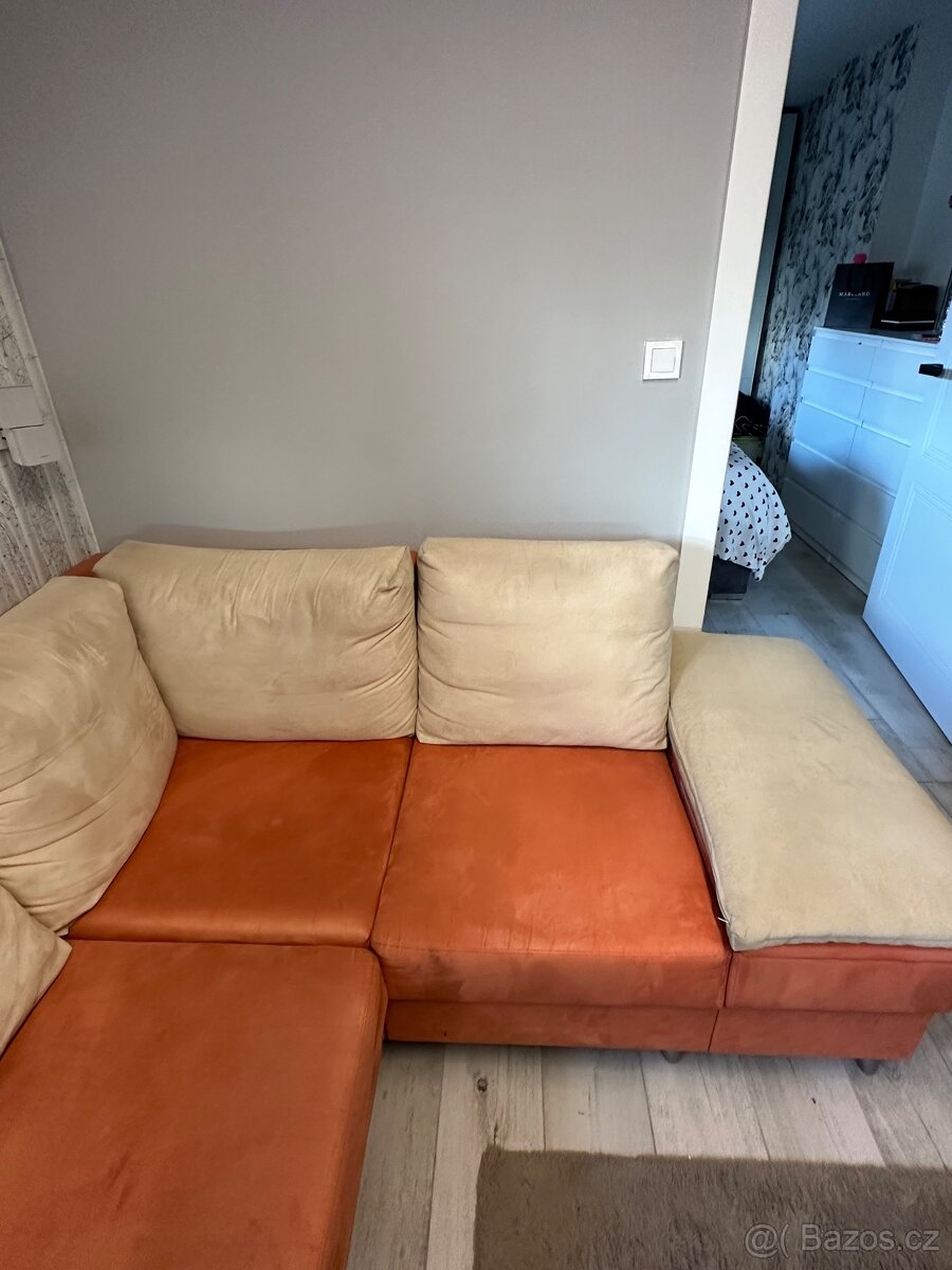 Sedací souprava - broušená kůže NE KOŽENKA - 7