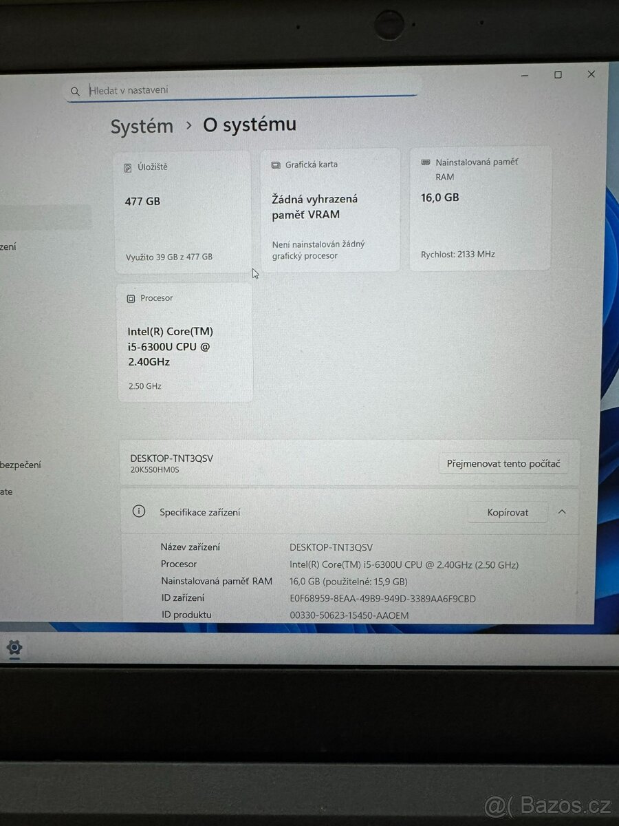 Lenovo Thinkpad X270, SSD disk, Windows 11, záruka - 7