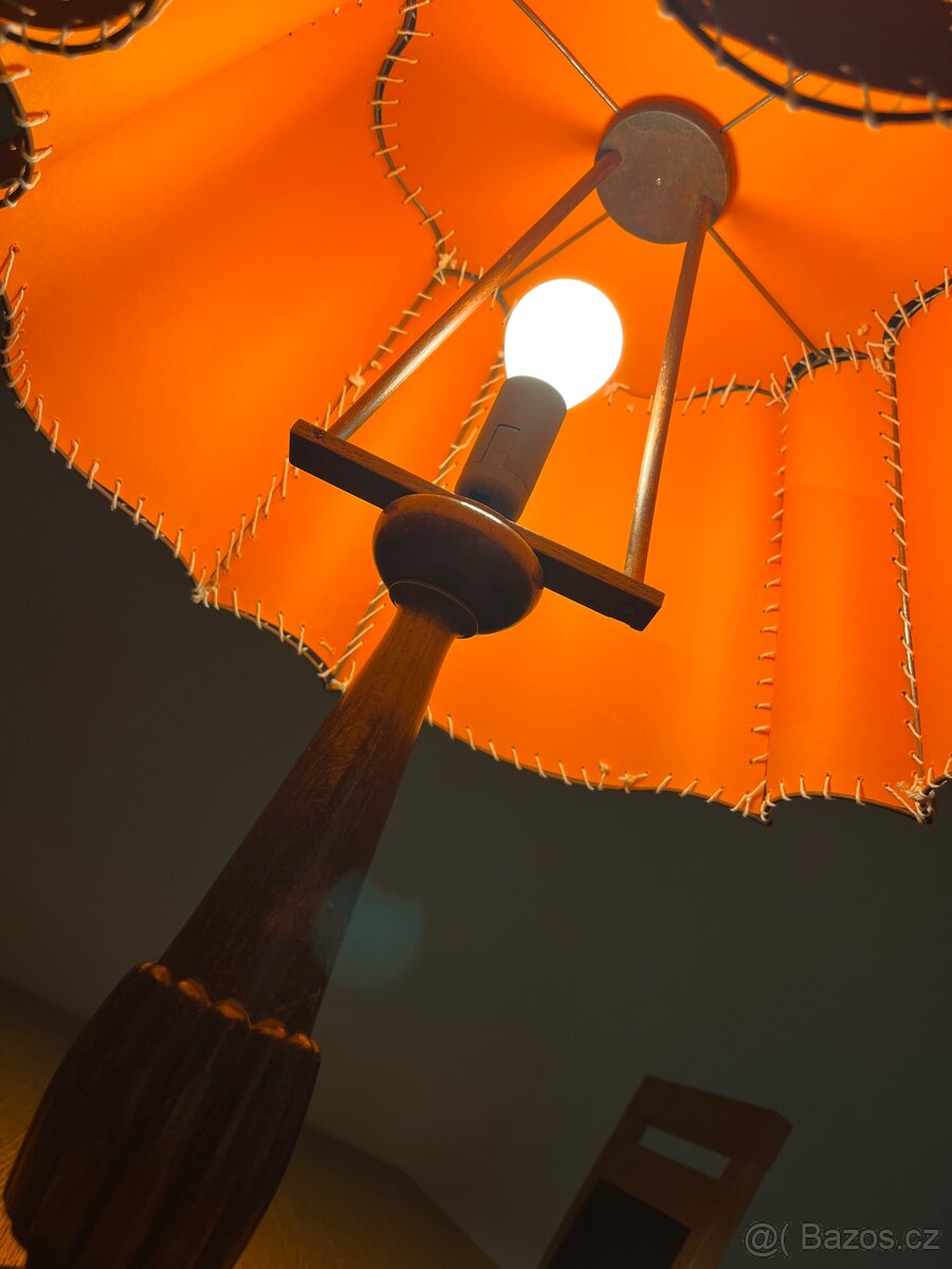 Krásná prvorepubliková stolní lampa svítilna - čti popis - 7