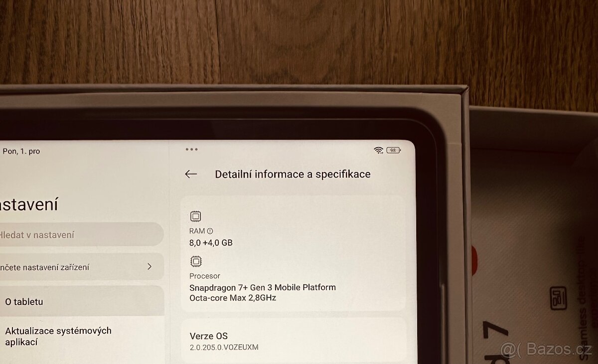 Xiaomi pad 7 displej 3,2K 144Hz - 7
