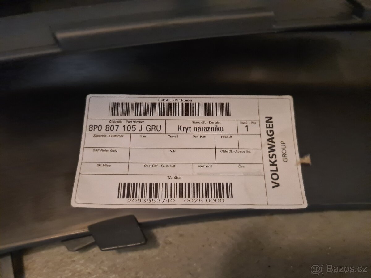 NOVÝ Nárazník Audi A3 8P - ORIGINÁL - 7