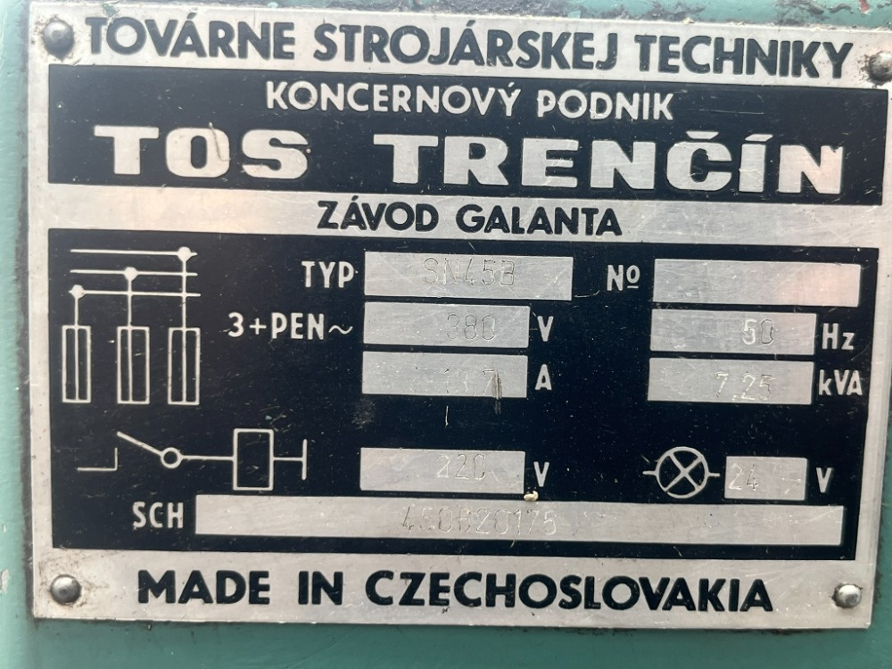 85. Hrotový soustruh SN 45B /1500 - 7