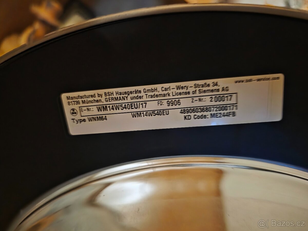 Pračka Siemens Model: Siemens WM14W540EU - 7
