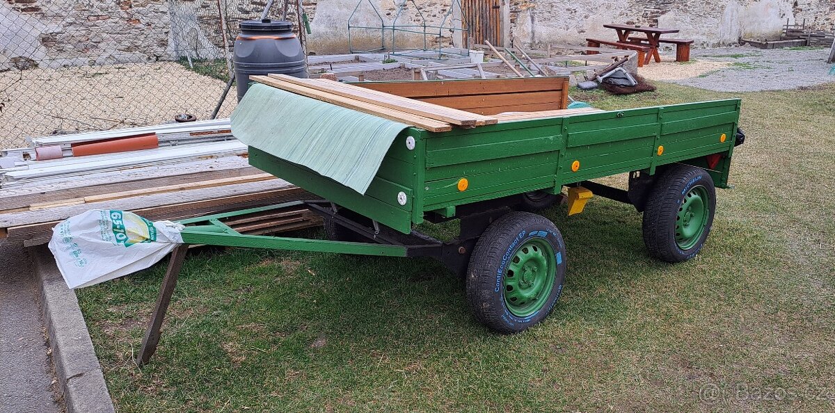 Domácí traktůrek s motorem z Jawy 350 s valníkem - 7