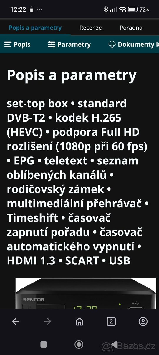 set-top box SDB 520T Sencor - 7