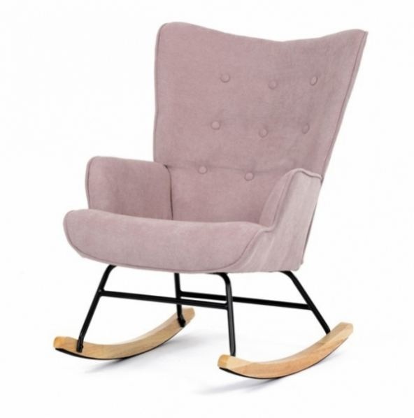 Zelené, hnědé a růžové houpací křeslo 371 - 7