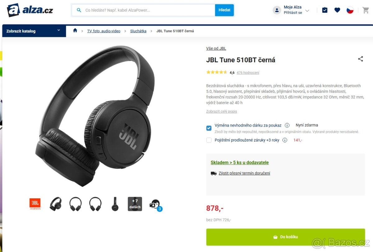 sluchátka JBL TUNE 510 BT. BLACK FRIDAY. - 7