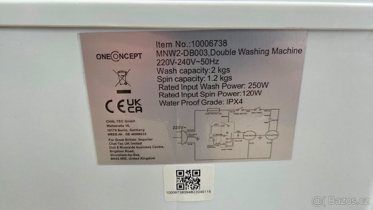 Přenosná pračka s odstředivkou - 7