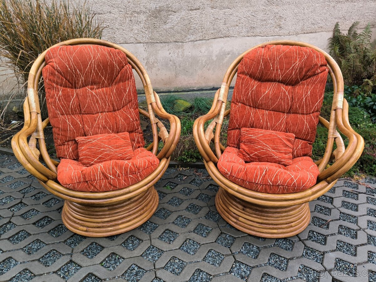 Ratanová křesla - 2 kusy - 7