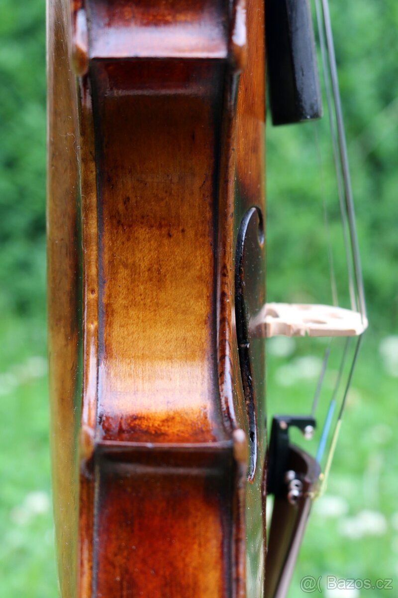 Staré 4/4 německé housle z19ho století dle Andrea Borelli - 7