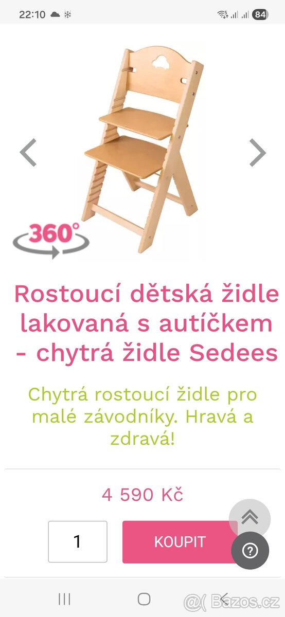 Dětská rostoucí židlička sedees - 7