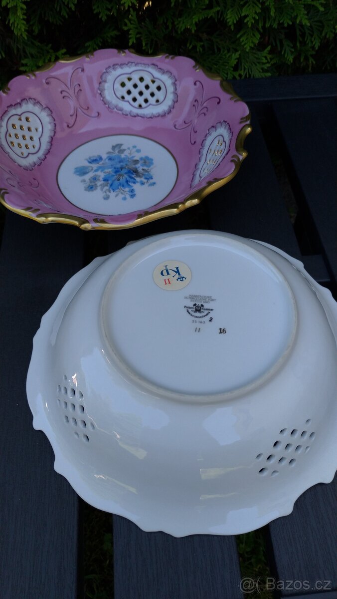 Starožitné servírovací mísy Pirken hammer a retro talíře - 7