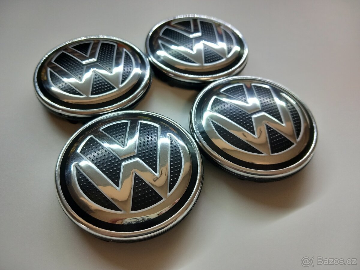 Středové krytky Vw, 56x52mm, struktura logo - 7