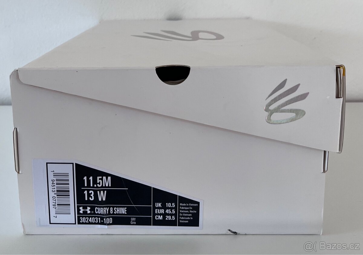 Under Armour Curry Flow 8 Shine – Grey/Grey/White, - 7