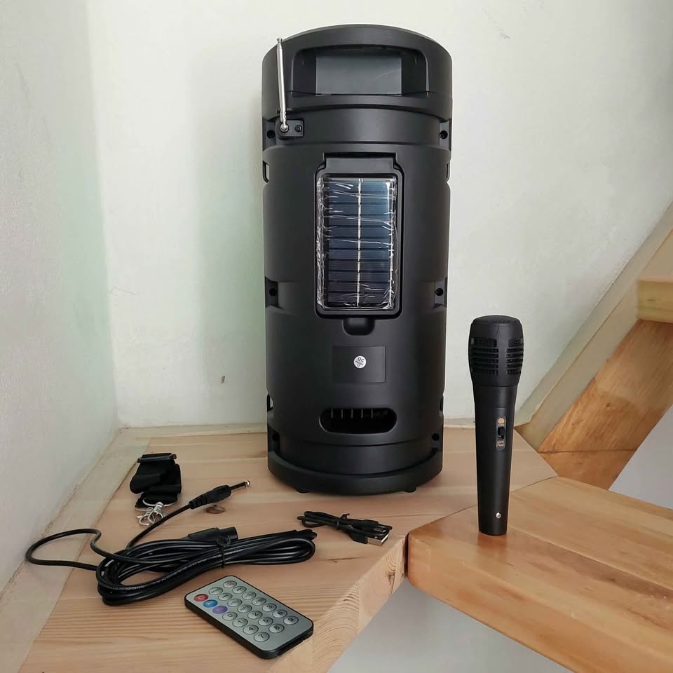 Solární bluetooth reproduktor 16W, výška 40 cm, mikrofon, dá - 7