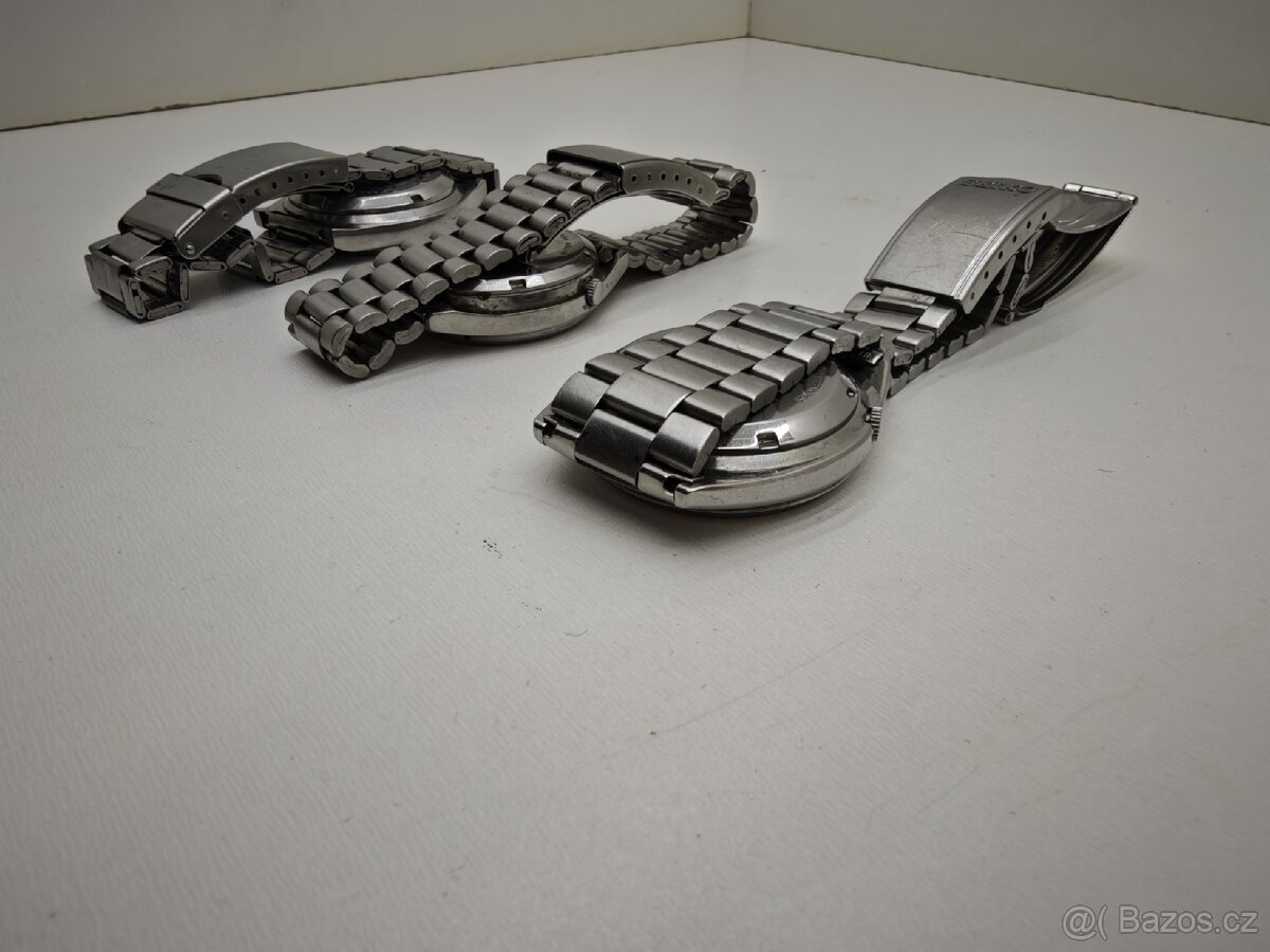 3x staré , automatické hodinky Seiko( bílé prodáno) - 7