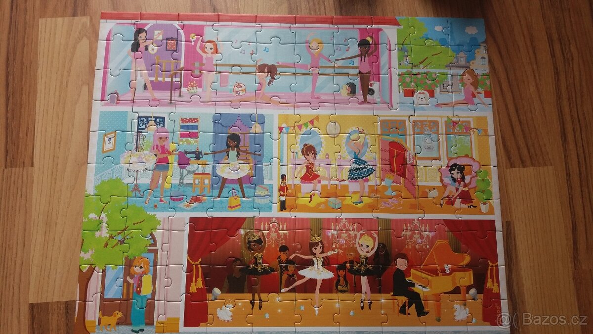 Puzzle Janod 100ks v kufříku - Taneční akademie Dárek - 7