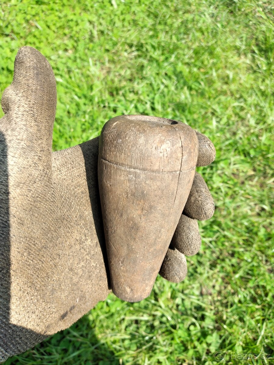 Stará dřevěná Hlavice řadící páky - 7