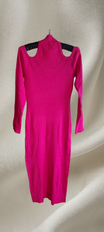 Shein midi šaty z žebrovaného úpletu - 7