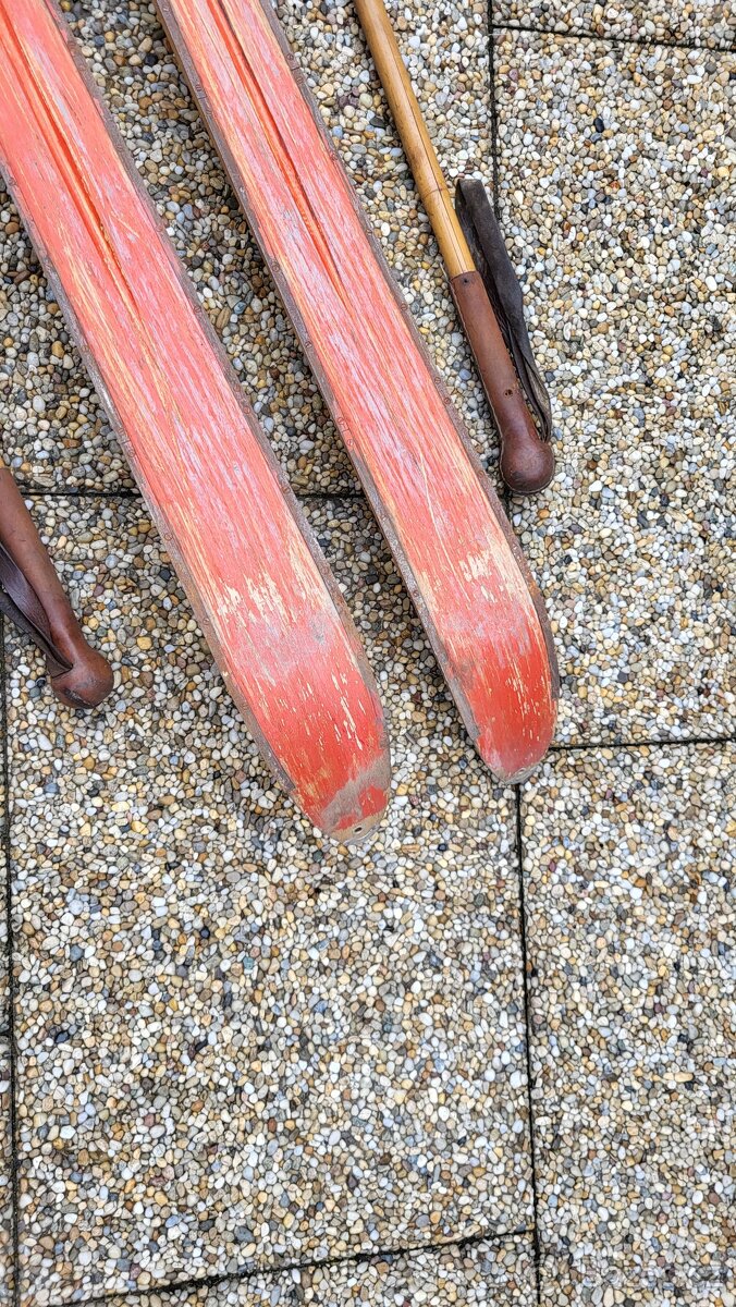 Staré dřevěné lyže Sulov - 7