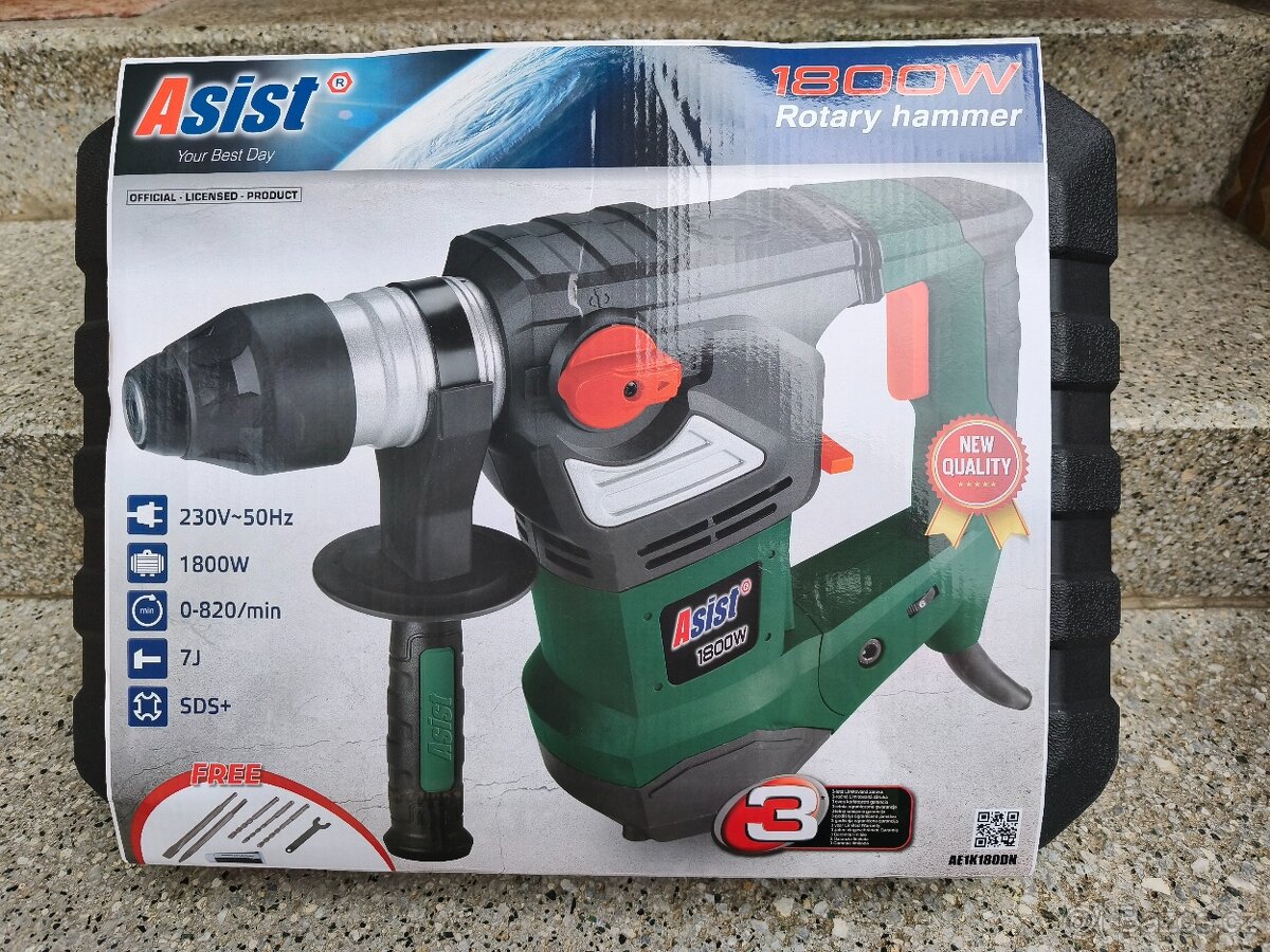 Prodám NEPOUŽITÉ vrtací a bourací kladivo ASIST 1800 W -7 J. - 7