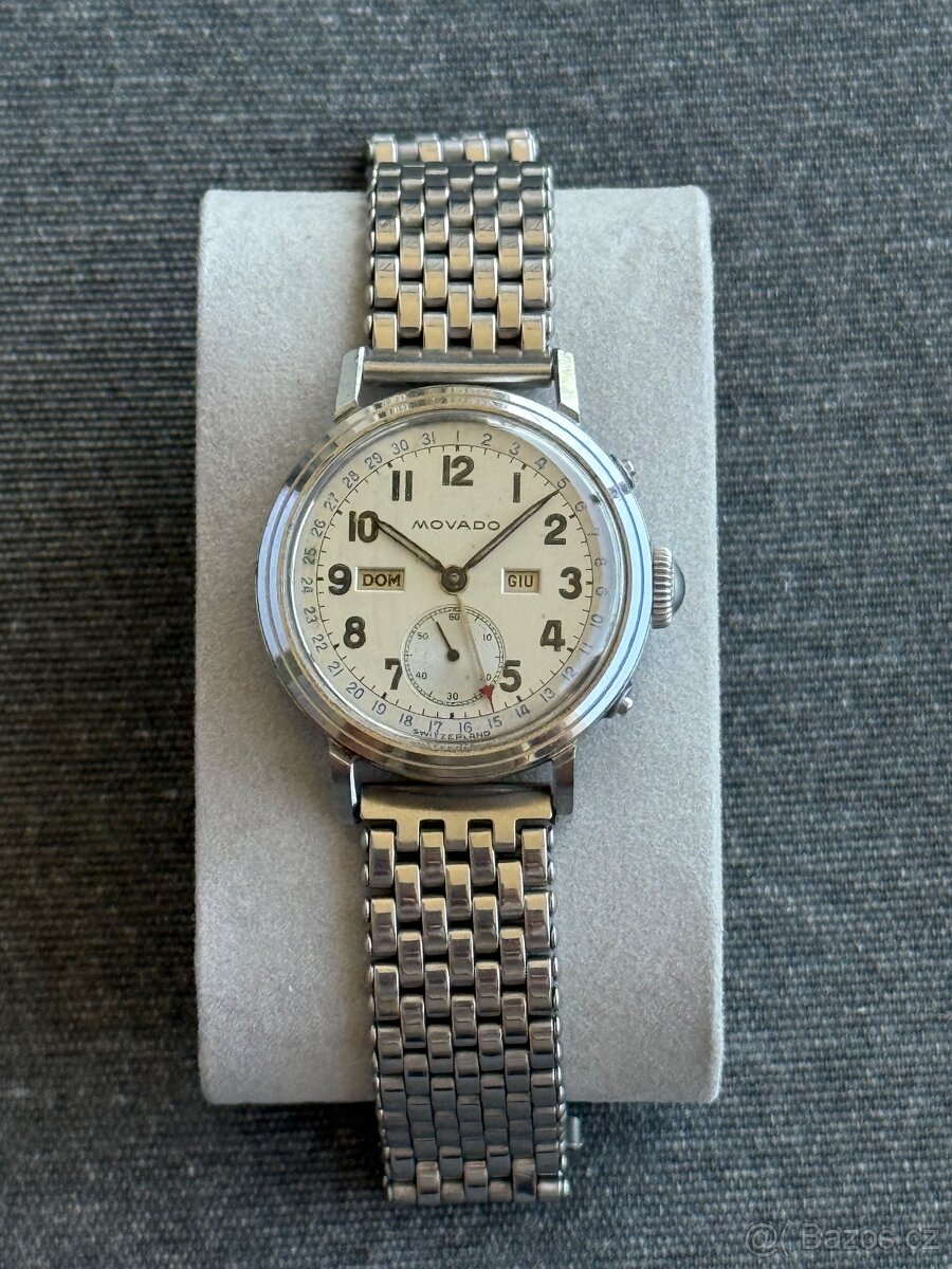 vintage hodinky Movado Triple Calender - 7