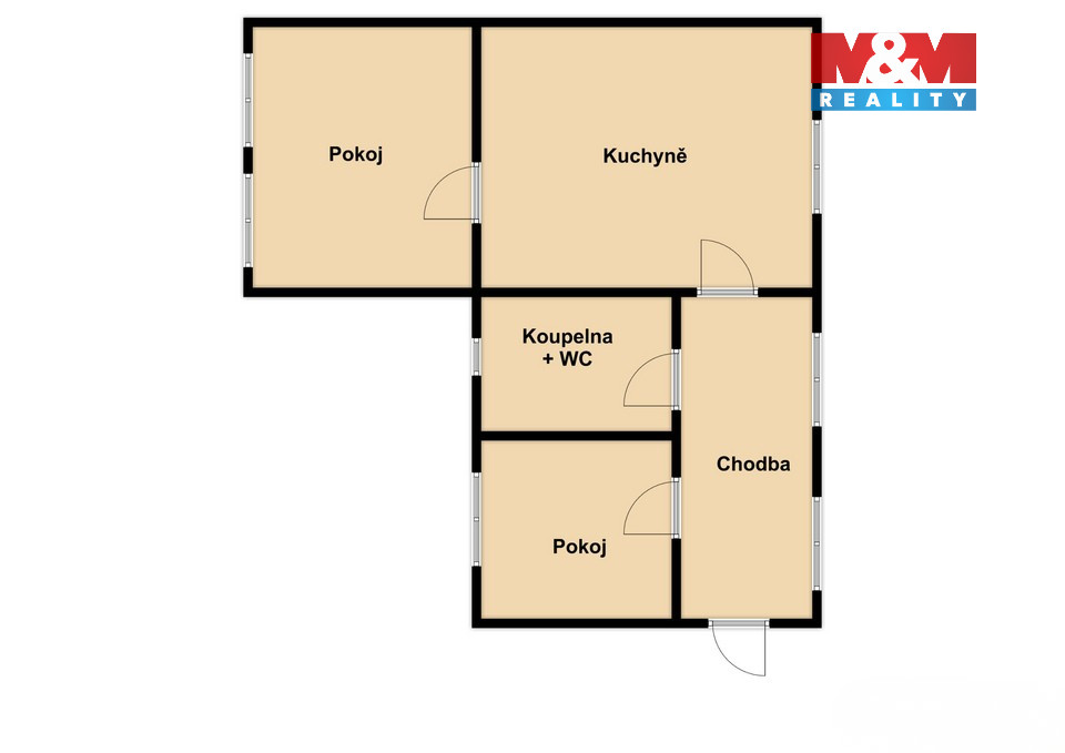 Pronájem bytu 3+kk, 83 m², Jindřichův Hradec, ul. Jarošovská - 7