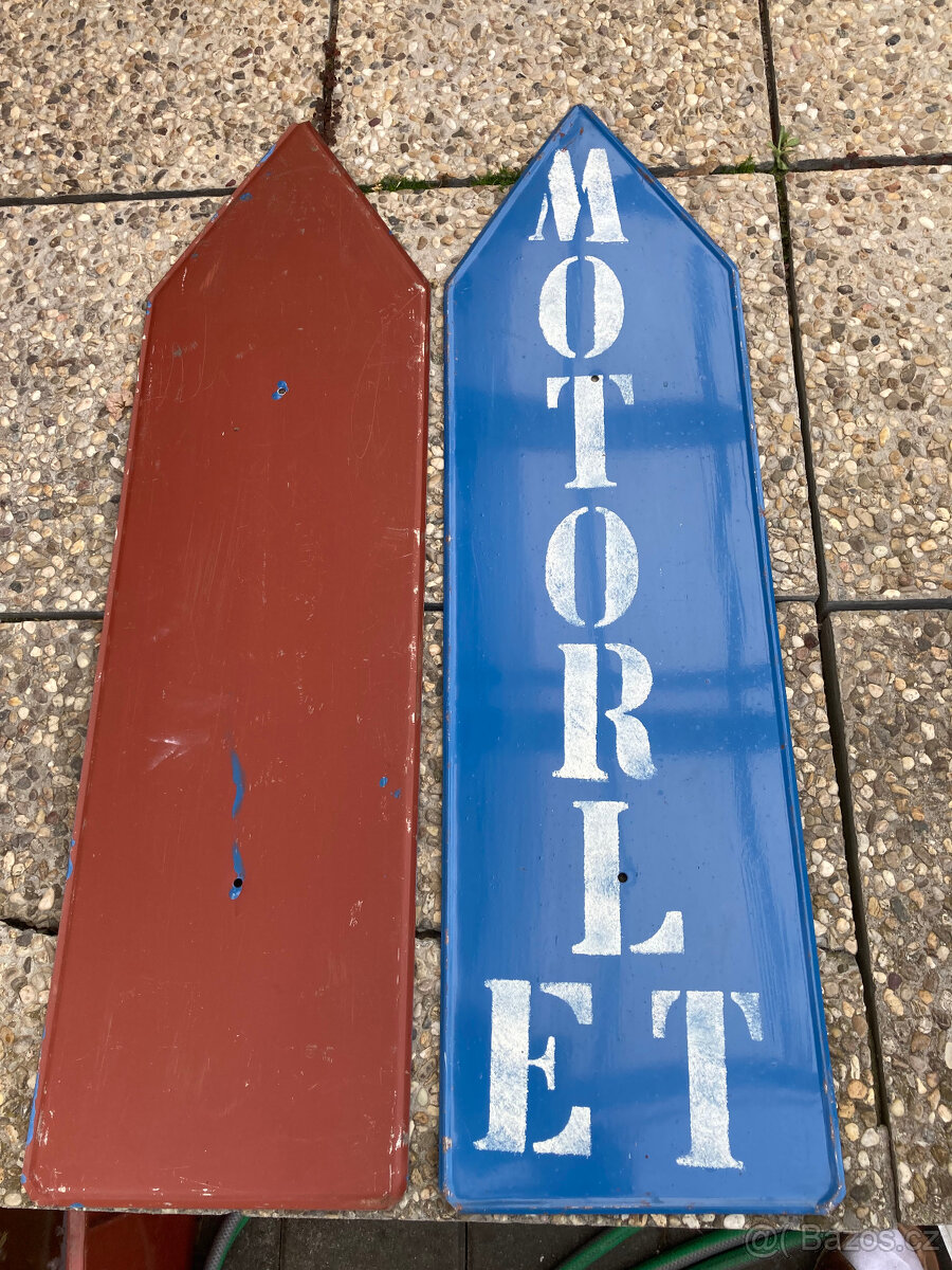 Cedule 2 kusy, staré MOTORLET za 1.000 kč - 7